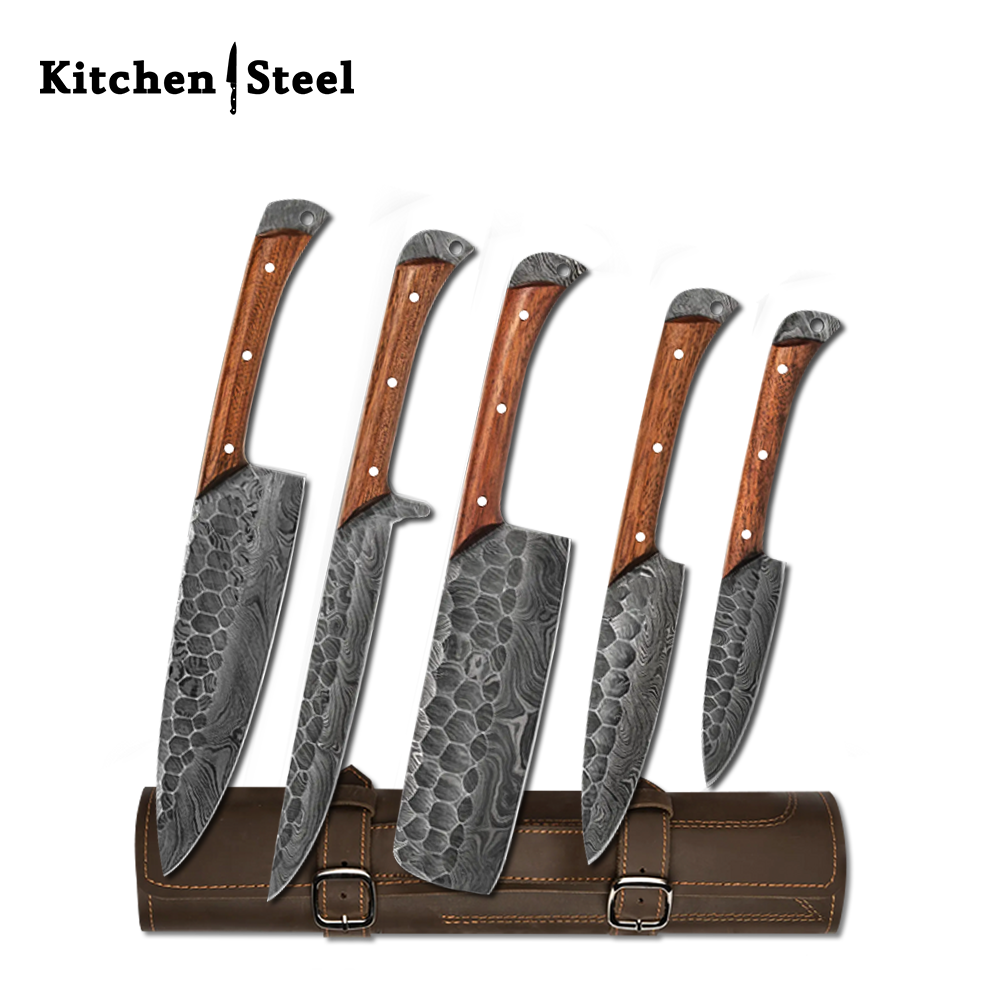 Damascus Chef Knife Set